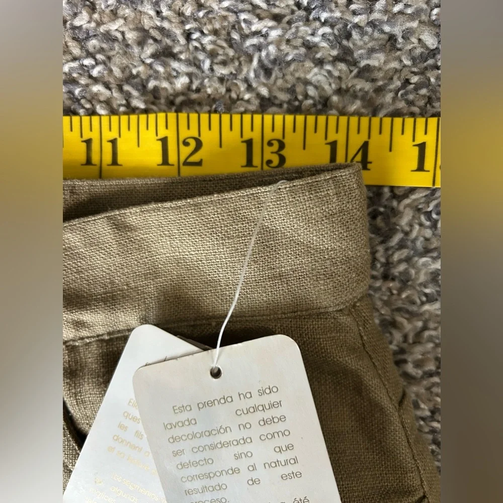 Jones New York NWT linen/cotton blend khaki pants size 8 - Picture 9 of 11